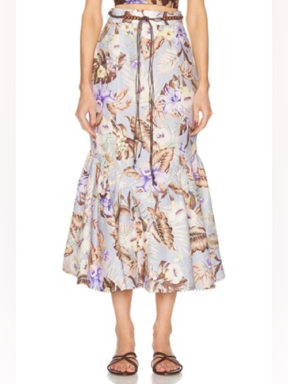 Zimmermann Coco Fit And Flare Midi Skirt - size 0